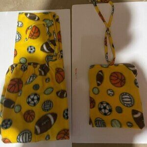 Womens Fleece Balls (assorted) Pattern Lounge Pants with matching gift bag